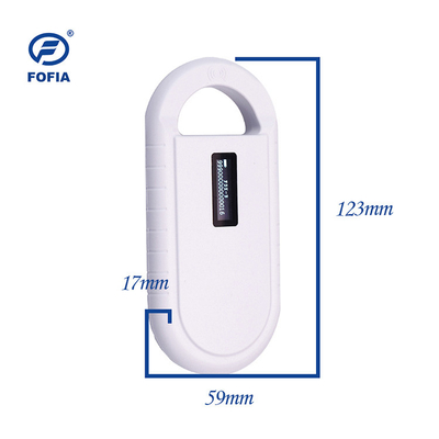 Máy quét vi mạch động vật cầm tay mini Đầu đọc RFID cho vật nuôi 15 chữ số ID FDX-B