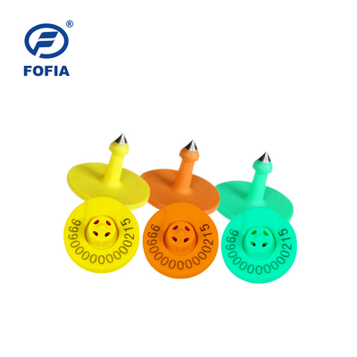 Màu vàng 17cm Reading Distance Rfid Animal Ear Tag cho con heo dê con heo