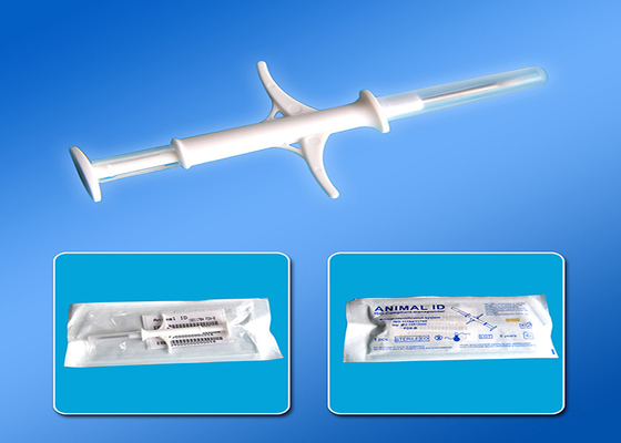 Pet Dog Cat Theo dõi ID Microchip 2.12 * 12 mm với bộ tiếp sóng có thể tiêm bằng ống tiêm