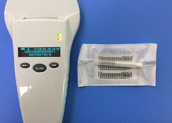 Grey RFID Microchip Scanner Hand Held Đối với quản lý động vật, 12 Giờ Làm việc Thời gian