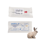 Ống tiêm vi mạch ID động vật RFID 134,2Khz với thẻ thủy tinh sinh học 1,4 * 8 mm cho bộ tiếp sóng tiêm động vật cho thú cưng
