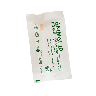 Tiêu chuẩn R/W ISO 11784/5 FDX-B ISO Microchip nhận dạng trong ống tiêm màu trắng để nhận dạng động vật