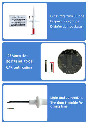 Fofia 2026 bán nóng RFID 134.2kHz Animal ID Microchip tích hợp loại thẻ tai ZS009 chống nước cho tiêm thú cưng bò