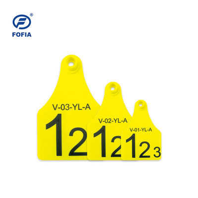 Nhãn tai RFID Nhãn hình ảnh Mini / Trung bình / Kích thước lớn Hỗ trợ in laser 134.2 Khz Màu vàng hoặc 8 màu khác có sẵn