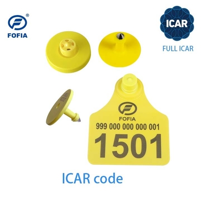 FULL ICAR được chứng nhận TPU nhựa chống giả mạo Bovine Ear Tags 134.2khz RFID Ear Tags