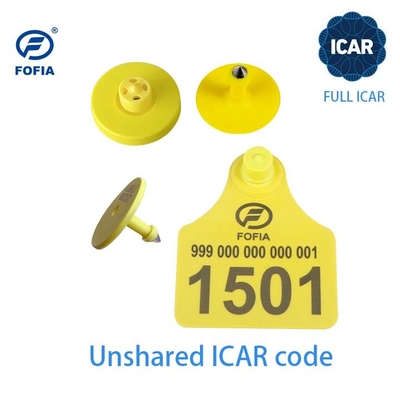 FULL ICAR ET908 Nhãn tai tròn để nhận dạng động vật với hỗ trợ trình đọc BLE ISO11784/5 Mã ICAR không chia sẻ