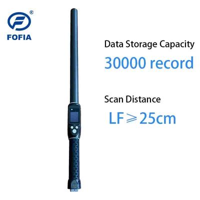 Máy đọc thẻ Stick RFID chuyên nghiệp về gia súc đường dài PT290 Với bộ lưu trữ dữ liệu màn hình OLED cho việc đọc chip nhận dạng UHF / LF