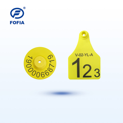 RFID Visual Tag Mini/Middle/Large Size For Animal Management Hỗ trợ in laser 134.2 Khz Màu vàng hoặc màu khác