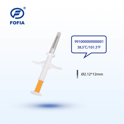 ISO11784/85 Chip nhiệt độ động vật với ống tiêm Fofia HT003 Smart Health Tag
