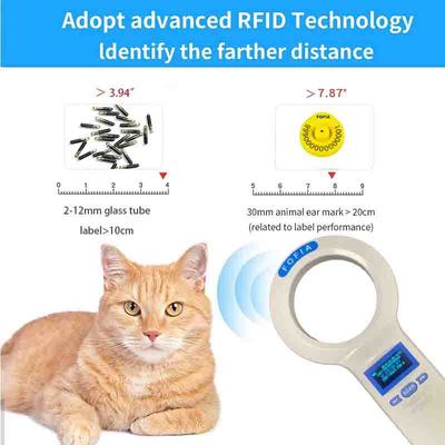 Máy quét microchip động vật PT200 được thiết kế để đọc thông tin về microchip và nhiệt độ tương thích với bộ lưu trữ dữ liệu 1000
