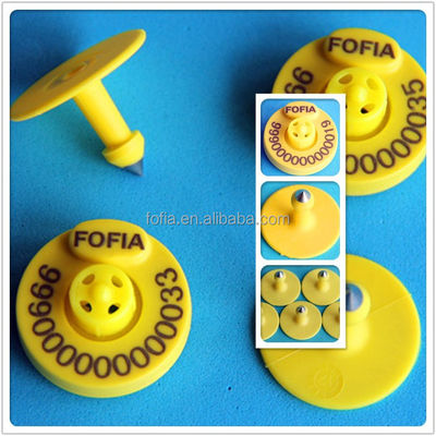 Waterproof Anti-Shedding TPU Electronic Ear Tag for Cattle with 134.2KHz RFID Animal Tracking