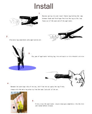 Kềm bấm thẻ tai gia súc đa năng 0.5 dùng cho bò, bê, lợn, dê, cừu, cừu non và các loại gia súc khác