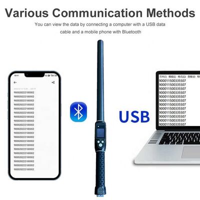 Đầu đọc thẻ RFID chăn nuôi tầm xa 30 đến 100cm 134.2kHz với giao diện giao tiếp Bluetooth và USB