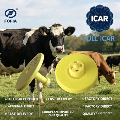 Thẻ tai điện tử ISO11784 85 FDX B Tuân thủ ICAR được chứng nhận TPU chống nước RFID dành cho chăn nuôi và truy xuất nguồn gốc