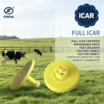 Nhãn tai điện tử thiết kế TPU bền được chứng nhận ICAR để theo dõi gia súc và các hệ thống quản lý gia súc toàn diện