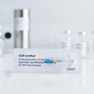 ICAR chứng nhận vi mạch nhận dạng ống tiêm khử trùng với tiêu chuẩn ISO11784/5 FDX-B và EO khử trùng khí cho động vật