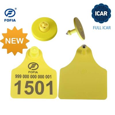 Trang trại in laser HDX FDX-B Số thẻ tai cừu RFID động vật với mã Qr ĐẦY ĐỦ chứng nhận ICAR Bông tai cho thỏ Dê