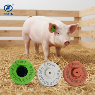 FOFIA New RFID Electronic Ear Tag TPU Nhựa 134.2KHz Tần số 17cm Khoảng cách đọc ICAR đầy đủ Chứng chỉ cho bò và cừu