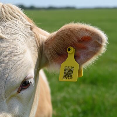 T921 Động vật dê màu vàng Động vật gia súc Nhãn tai RFID TPU Trang trại Chó bò