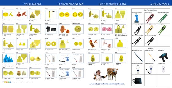 Thẻ tai cừu RFID chống thấm nước chất lượng cao ISO11785 FDX-B để theo dõi động vật