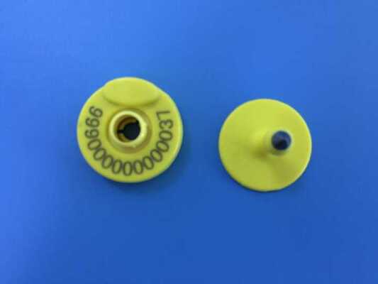 Vật liệu TPU RFID Tag tai 134.2KHz Mini Cow Pig Ear Tag
