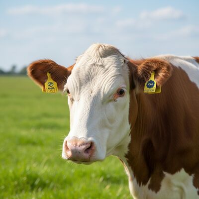 T921 New Fofia Animal Ear Tag Yellow Goat Ear Tag chất lượng cao RFID TPU Farm Cattle Horse 1.5 năm bảo hành