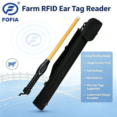 FOFIA Đầu đọc thẻ RFID PT280 chống nước 134,2kHz Nhựa PVC NLIS Úc ICAR được phê duyệt ID gia súc USB ISO 11784/5 10-20cm