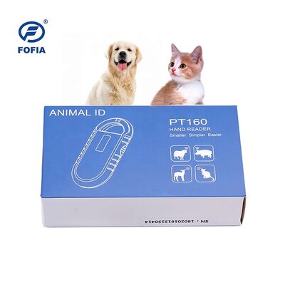 Động vật cầm tay Microchip Đầu đọc thẻ RFID PT160 134,2kHz Màn hình OLED USB Pin Lithium Chứng nhận CE Giao thức ISO 11784/11785