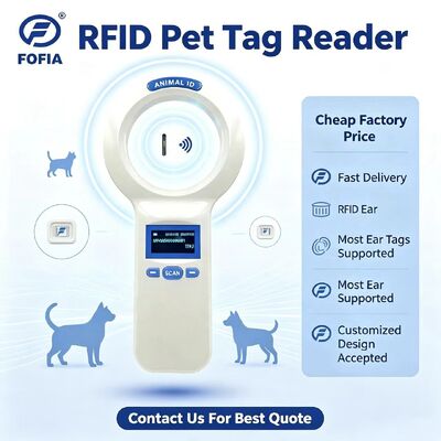 Máy đọc cầm tay nhựa PT200 RFID bền với màn hình OLED 128x64 Tiêu chuẩn ISO11784/5 Đọc tầm xa cho vật nuôi và nông nghiệp