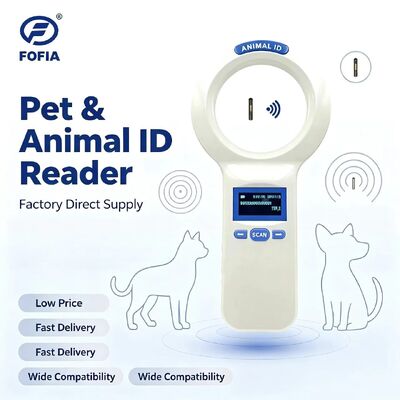 Không thấm nước FOFIA PT200 RFID Handheld Reader 128x64 OLED Screen Đọc từ xa 10-20m Tiêu chuẩn ISO11784/5