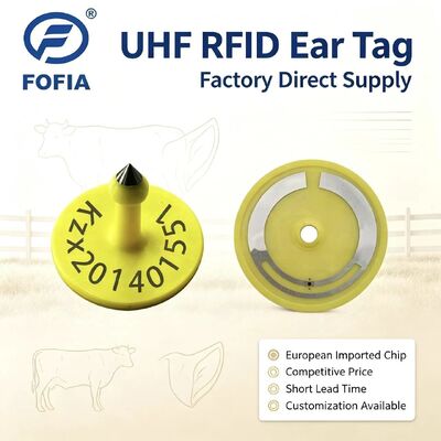 Fofia ICAR ET926 RFID chống nước TPU nhãn tai động vật FDX-B 134.2Khz EM4305 Chip Chăn nuôi bò bò lợn cừu