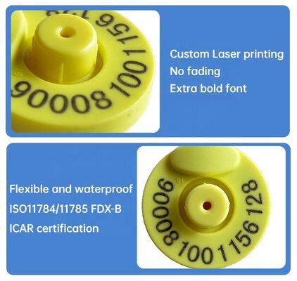 Thẻ tai chăn nuôi đa năng Fofia-Thẻ RFID TPU được chứng nhận ISO/ICAR Khoảng cách đọc 17cm cho quản lý trang trại dê gia súc