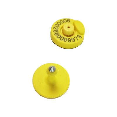 Nhãn tai RFID cho gia súc Cừu dê heo với độ căng 300N 17cm Khoảng cách đọc Tiêu chuẩn IEC