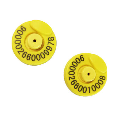 Nhãn tai RFID cho gia súc Cừu dê heo với độ căng 300N 17cm Khoảng cách đọc Tiêu chuẩn IEC