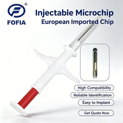 Fofia New ICAR chứng nhận RFID 134.2kHz PP Animal ID Microchip chống nước cho vật nuôi 1.5 năm bảo hành
