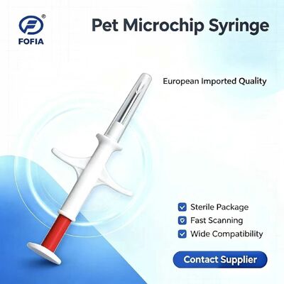 FOFIA RFID mới ICAR được chứng nhận 134.2kHz Microchip động vật FDX/EM4305 Chip IP67 chống nước nhựa tiêm vật nuôi