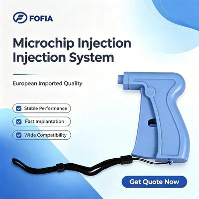 ICAR Chứng nhận Fofia 2026 Bán chạy mới RFID 134.2kHz Chó Động vật Chip ID Loại tách Nhựa ZS008 Chống nước cho Thú cưng