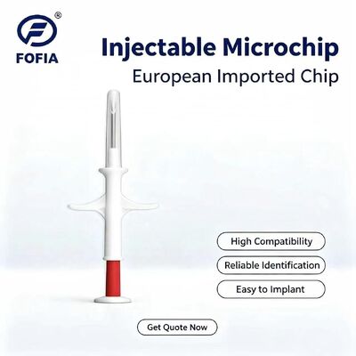 ICAR Chứng된 FOFIA RFID 134.2kHz 동물 마이크로칩 FDX/EM4305 칩 IP67 방수 애완 동물 주입 플라스틱