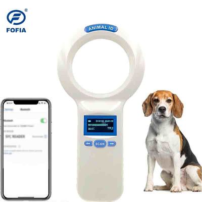 Máy đọc RFID cầm tay FOFIA PT200 chống nước màu trắng, màn hình OLED 128x64, tần số 134.2kHz, đọc tầm xa