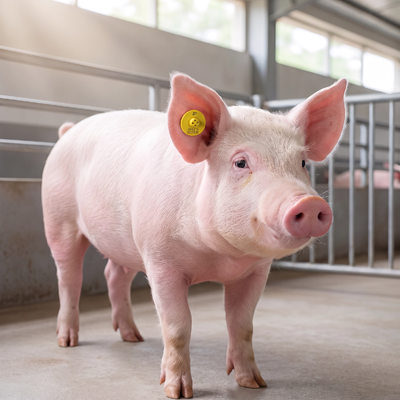 FULL ICAR được chứng nhận 134.2KHz FDX-B RFID Sheep Ear Tag để theo dõi gia súc ET908