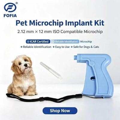 Fofia Mới bán nóng RFID riêng biệt có thể sử dụng lại134.2kHz Animal ID Microchip ZS005 Blue Waterproof Pet Use Injection 1,5 năm