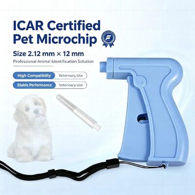 Fofia RFID 134.2kHz ICAR Chứngויות Tách Loại Động Vật ID Microchip 2.12*12mm Model ZS005 Xanh Chống Thấm Nước Chất Liệu Mới 1.5 Năm