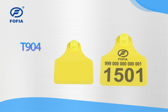 Thẻ tai động vật chống nước ICAR Fofia T904+T901 Chất lượng cao RFID TPU 72*57mm Mã hóa Laser Bảo hành 3 năm cho trang trại