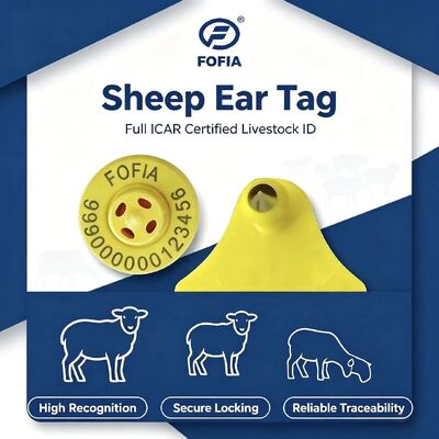Tag Tai Cừu Dê Điện Tử Fofia ET957+T967 Chống Thấm Nước Mã Laser TPU RFID Chất Lượng Cao Mới