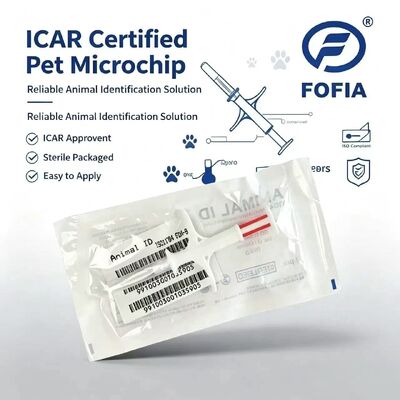 Fofia bền New bán nóng RFID 134.2kHz PP vật liệu ID chó Microchip chống nước trang trại sử dụng vật nuôi tiêm 1,5 năm