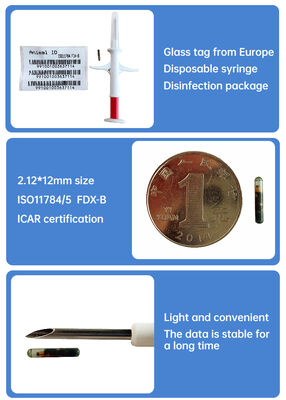 Fofia New ICAR chứng nhận RFID 134.2kHz PP Animal ID Microchip chống nước cho chó & mèo Sử dụng Bảo hành 1,5 năm