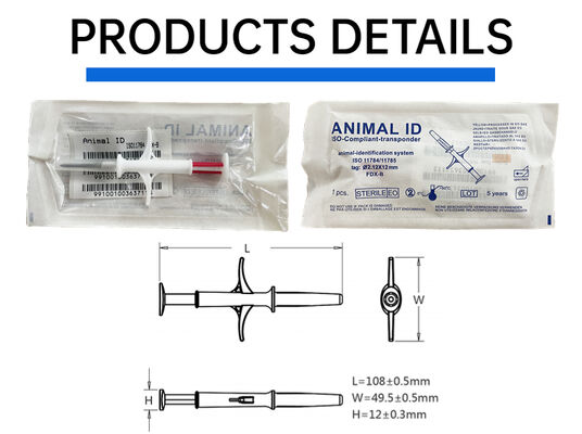 Fofia New ICAR chứng nhận RFID 134.2kHz PP Animal ID Microchip chống nước cho chó & mèo Sử dụng Bảo hành 1,5 năm