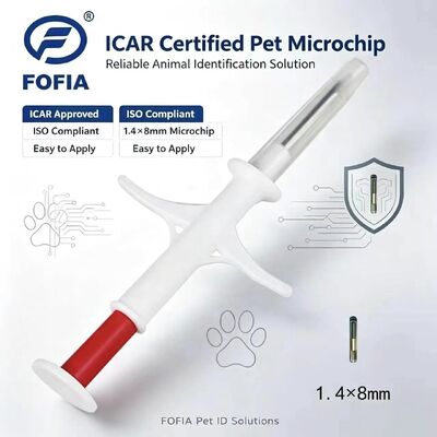 FOFIA New RFID 134.2kHz Microchip động vật FDX/EM4305 IP67 Không thấm nước bò / lợn / cừu