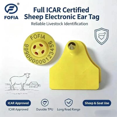 Fofia ET957+T967 Cừu dê Sở chăn nuôi Sản phẩm kết hợp Sản phẩm chăn nuôi theo dõi điện tử Nhãn tai mới chất lượng cao RFID TPU Laser Coding 3