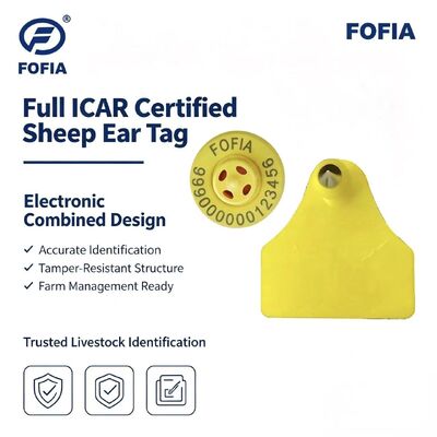Thẻ Tai Điện Tử Theo Dõi Gia Súc/Cừu Chống Thấm Nước Bền Bỉ, Chất Lượng Cao RFID TPU Mã Laser Bảo Hành 3 Năm Fofia